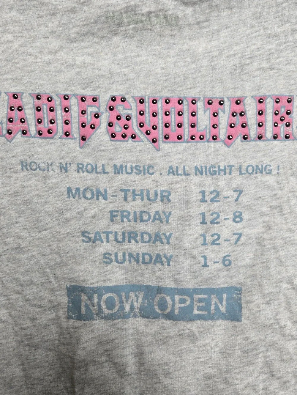 Zadig & Voltaire Tommer HC concert cheetah studded t-shirt M - Picture 7 of 11